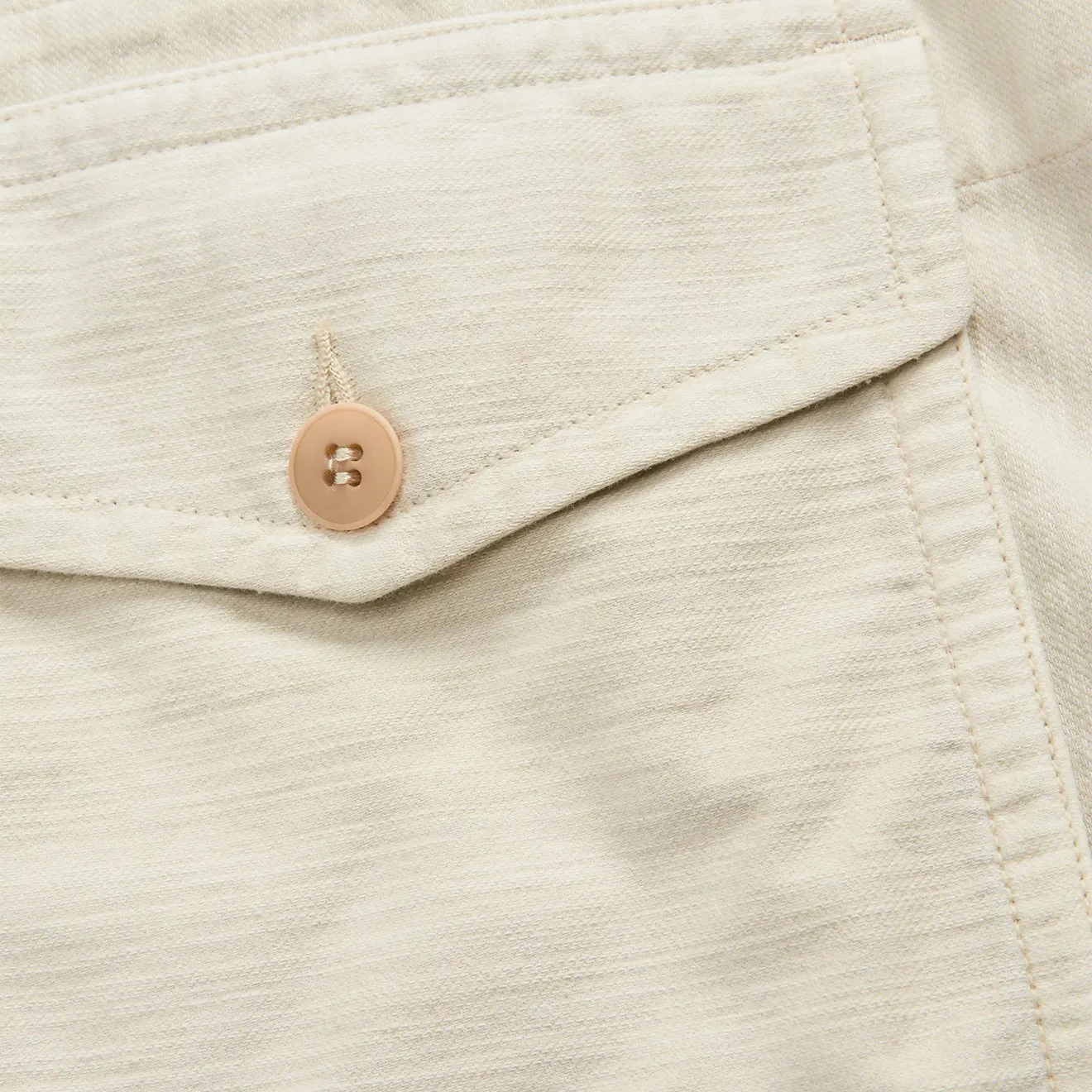 RRL by Ralph Lauren Garment-Dyed Jersey Popover Anorak Cream