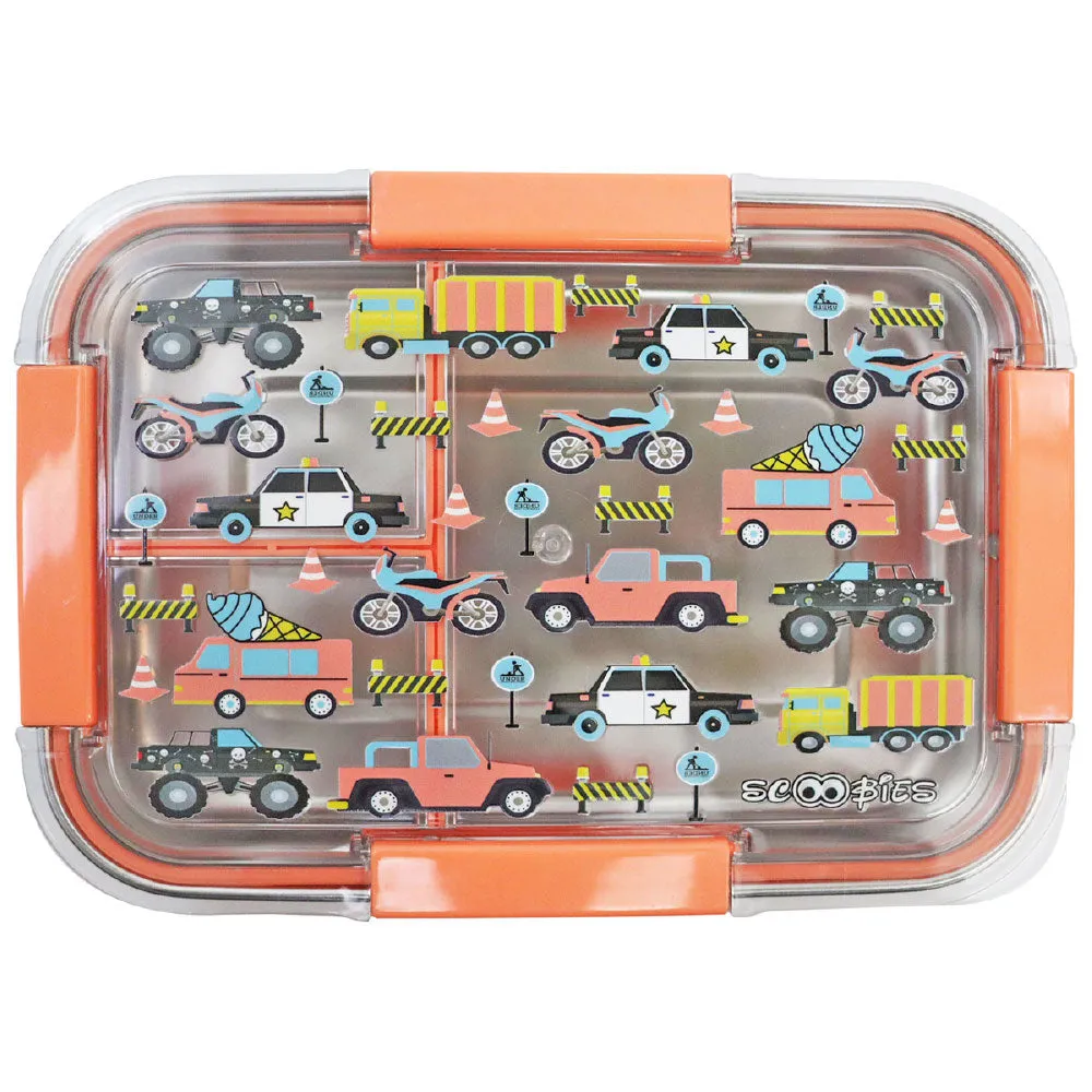 Scoobies Scrummy Lunchbox | Unilicious Design | Stainless Steel | With Airtight Lock Handles | Kids Safe | 650 ML