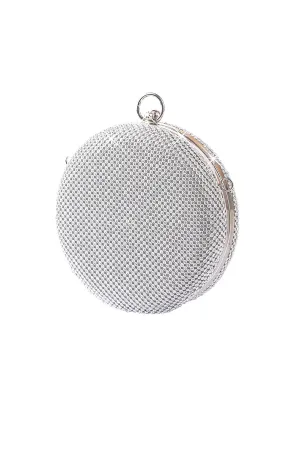 Silver Exquisite Round Party Handbag