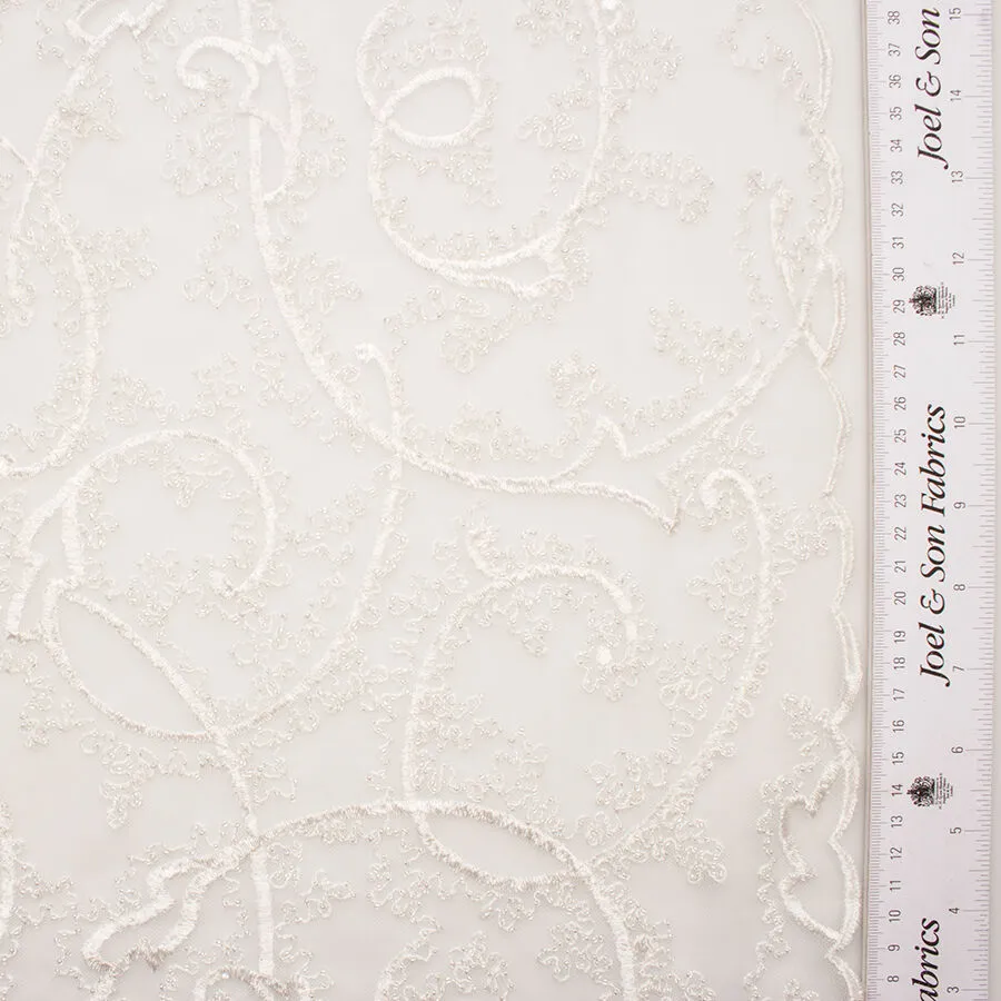Soft Ivory Embroidered Tulle