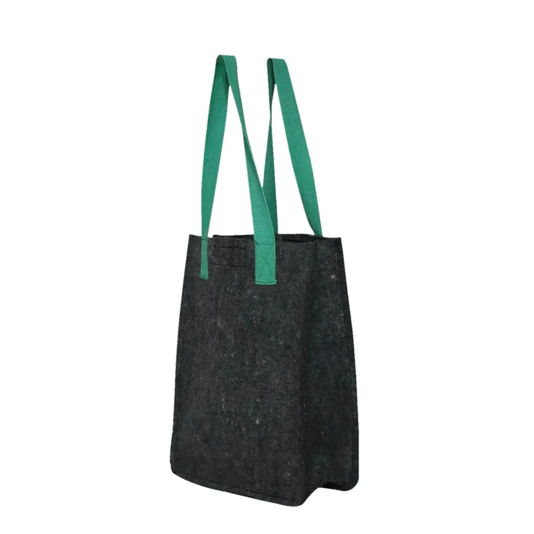 Surmai Organic wool felt tote bag gray color