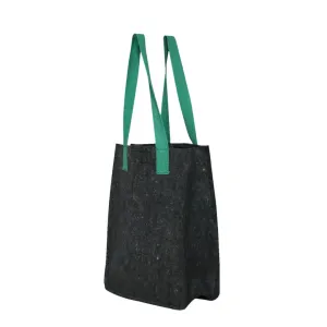 Surmai Organic wool felt tote bag gray color