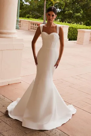 Trumpet Silhouette Sweetheart Top Boned Waistline JW1034