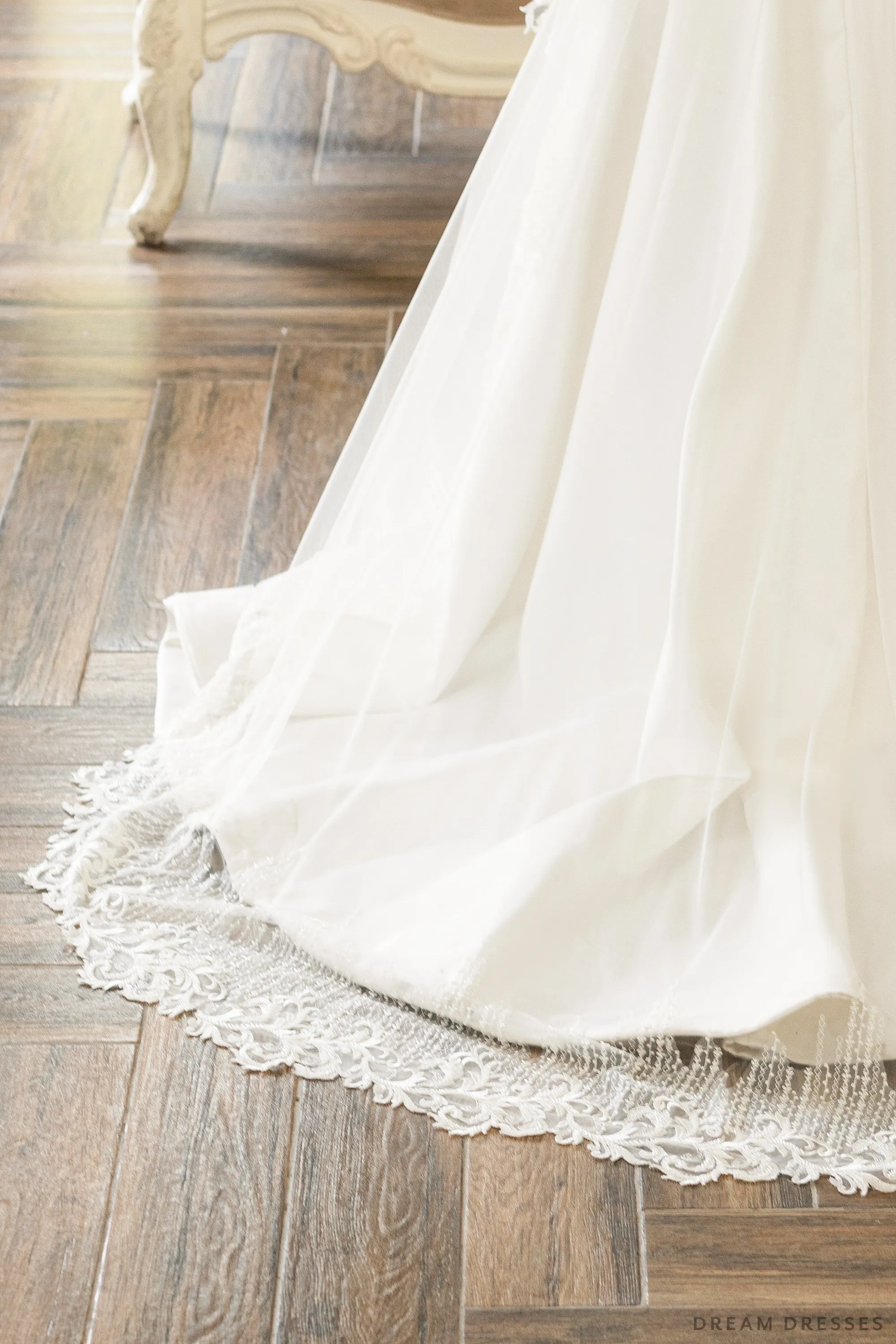 Two Layers Bridal Veil with Sequins Lace (#MALLORIE)