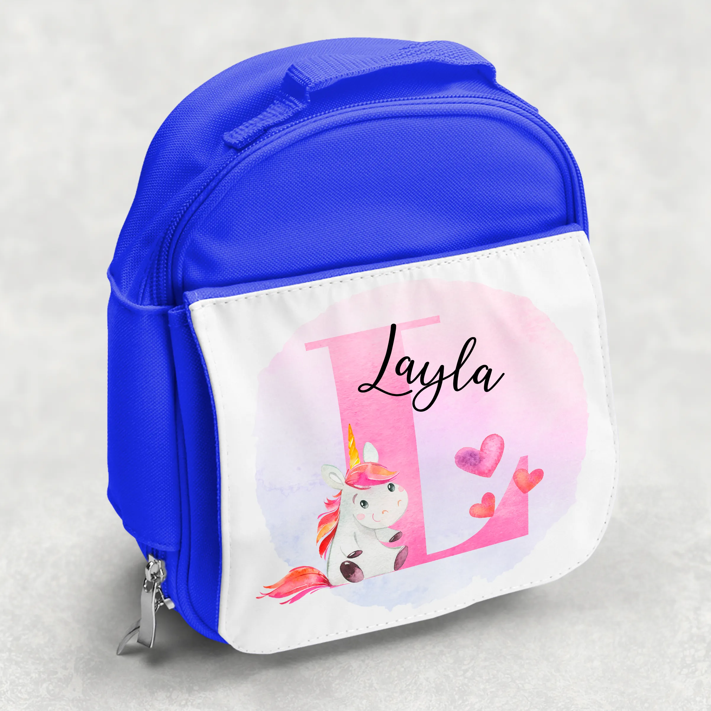 Unicorn Alphabet Personalised Kids Insulated Lunch Bag