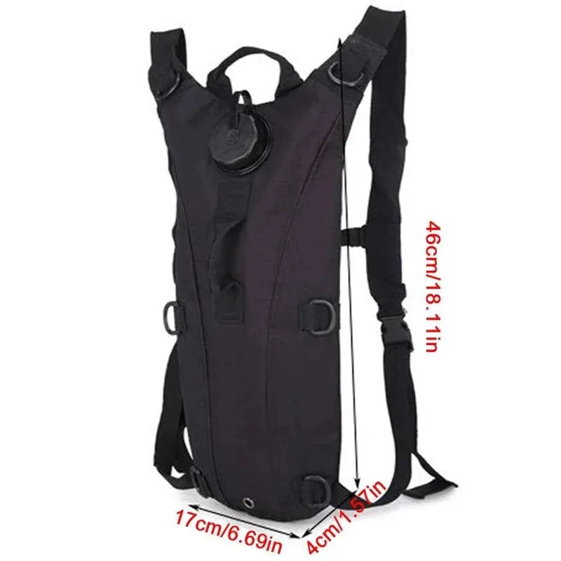 Waterproof Tactical Hydration Backpack with 3L Bladder Outdoor Sport Water Bag Backpacks For Running Cycling Tourism and Camping