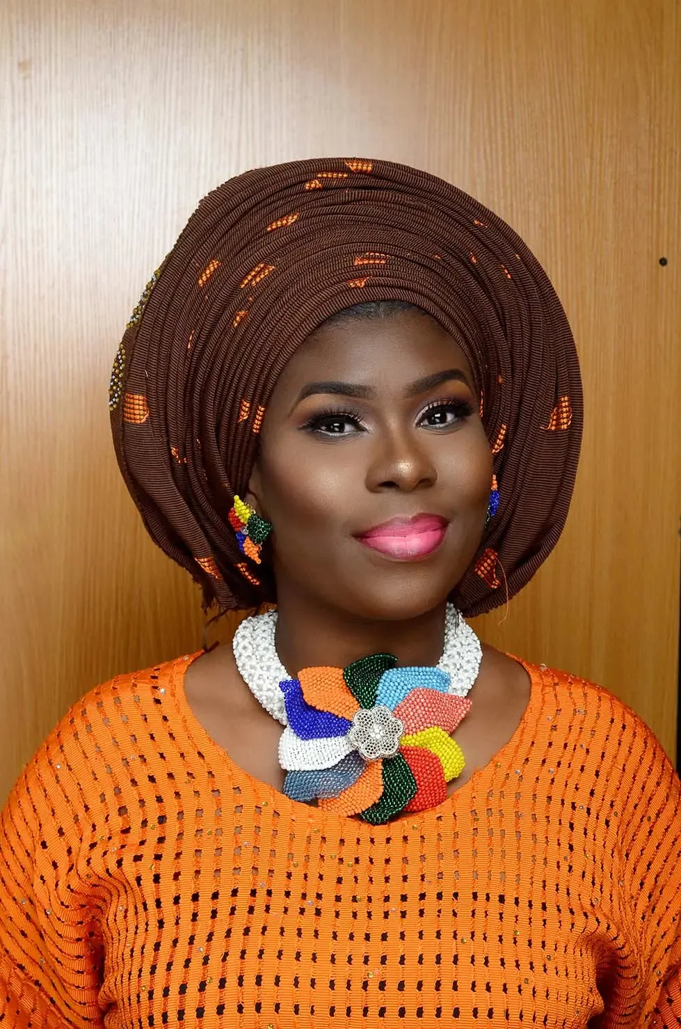 White with Multi color Handmade Flower Party African Bridal Wedding Nigerian Beads Jewellery Set