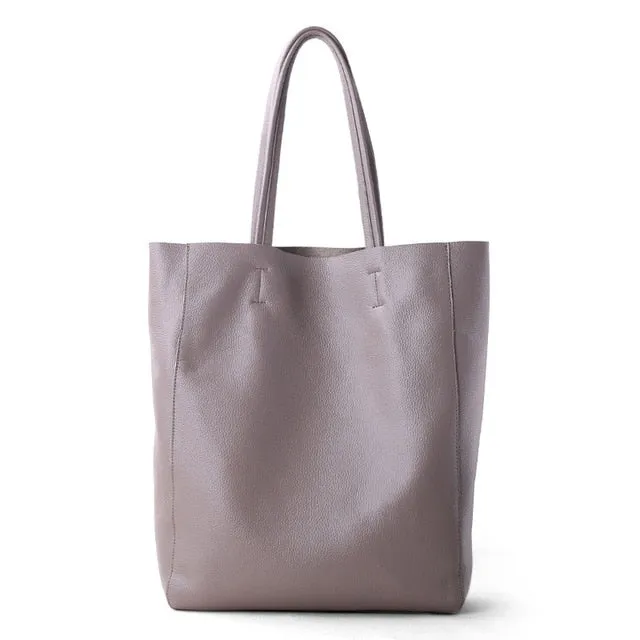Women Luxury Bag Casual Tote Female Lemon Yellow Cowhide Genuine Leather
