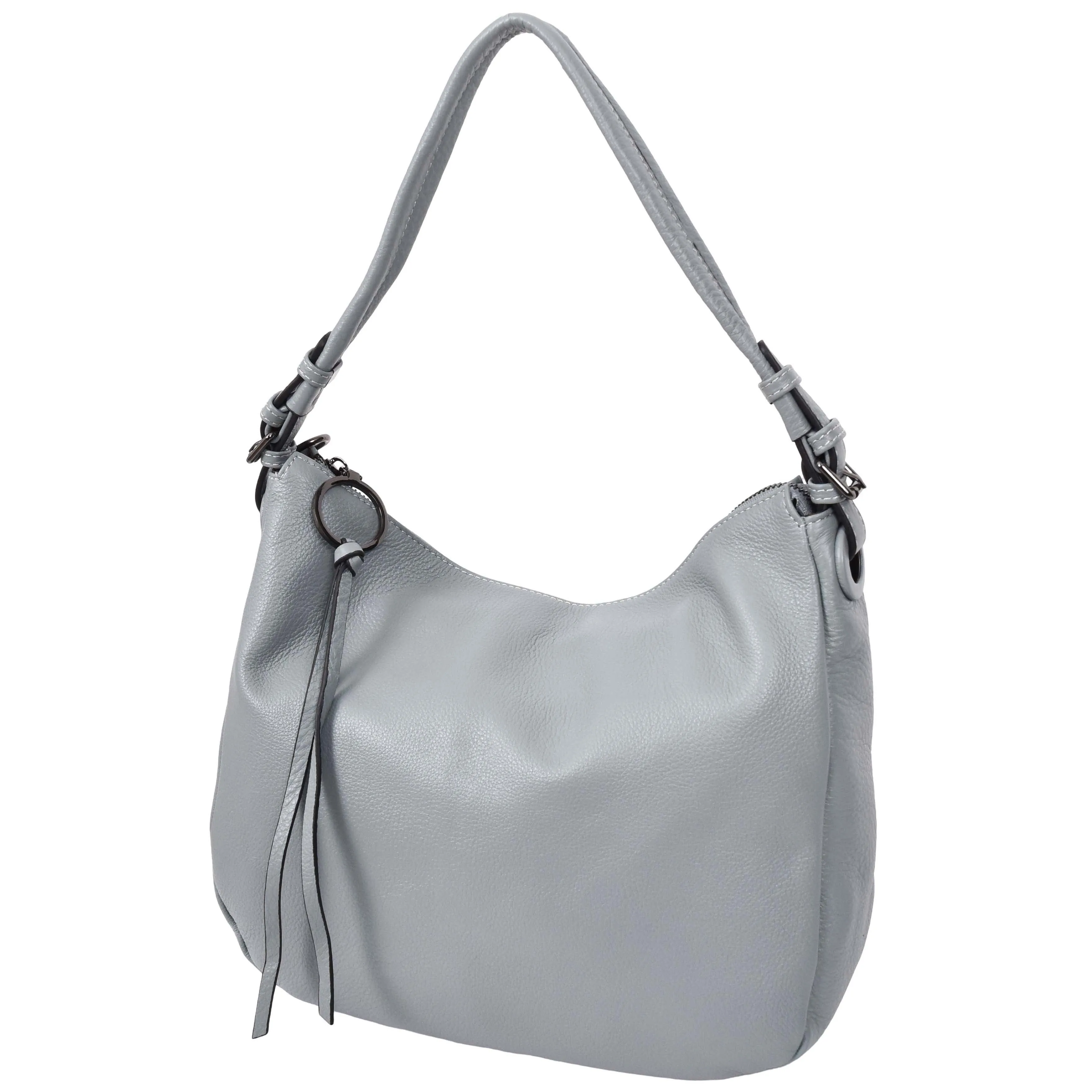 Womens Leather Hobo Handbag Soft Large Multi Straps Zipper Shoulder Bag A202 Sky Blue